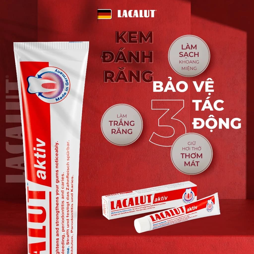 Kem đánh răng Lacalut Aktiv