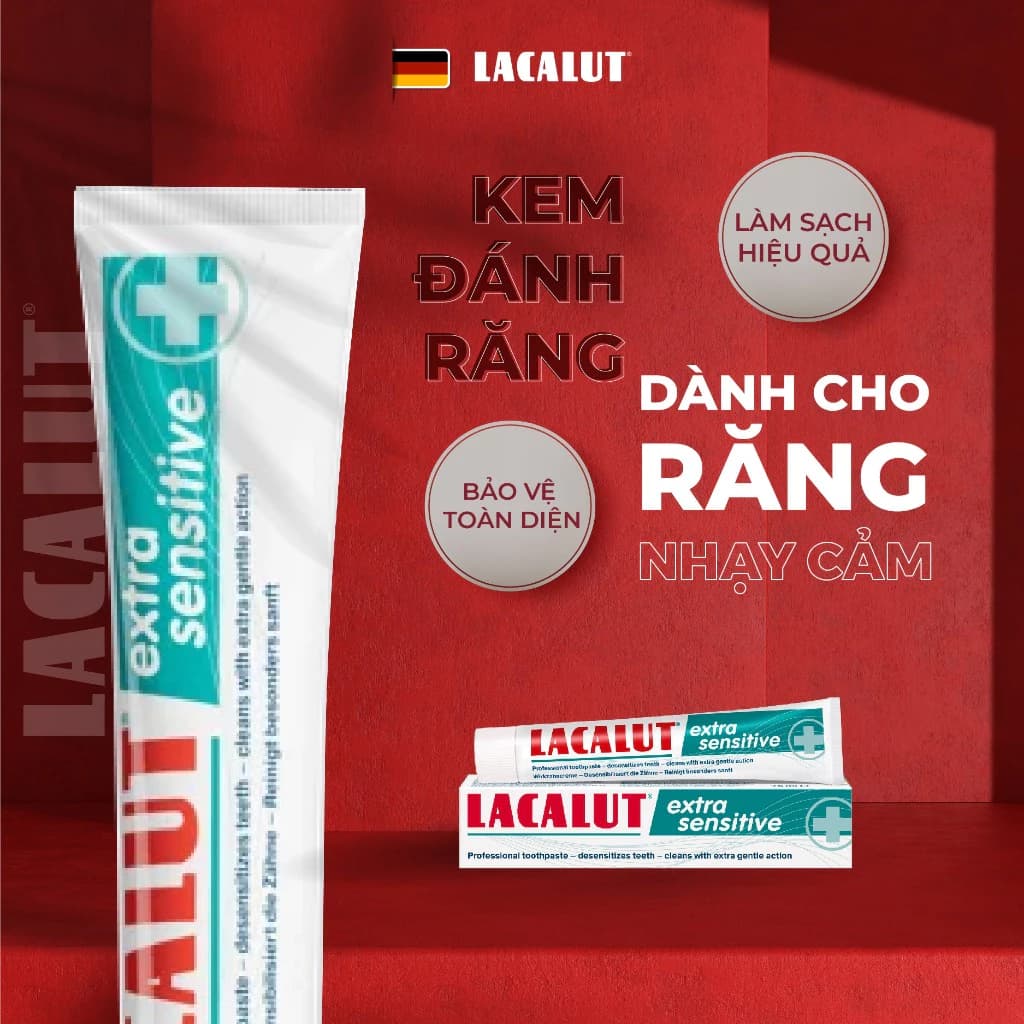Kem đánh răng Lacalut Extra Sensitive