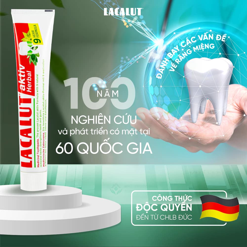 Kem đánh răng Lacalut Herbal
